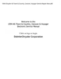 1994 Chrysler AS Town & Country  Caravan  Voyager Service Repair ManualВ preview