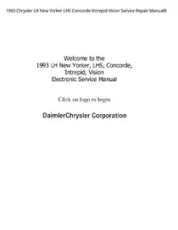 1993 Chrysler LH New Yorker LHS Concorde Intrepid Vision Service Repair ManualВ preview