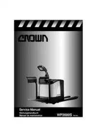 Crown WP2000S Series Service Manual preview
