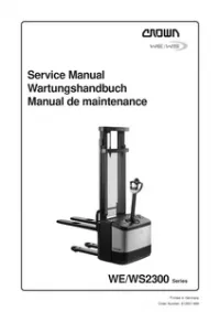Crown WE WS 2300 Series Service Manual preview