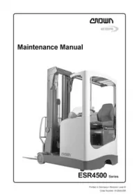 Crown ESR4500 Forklift Parts and Repair Manual preview