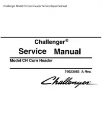 Challenger Model CH Corn Header Service Repair Manual preview
