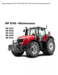 Massey Ferguson 8727  8730  8732  8735  8737 Tractor Maintenance Manual preview