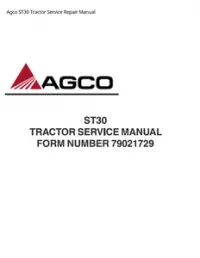 Agco ST30 Tractor Service Repair Manual preview