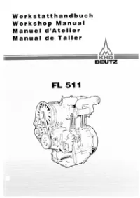 Deutz FL 511 Engine Service Workshop Manual preview