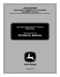 JOHN DEERE Tractors X300 X304 X320 X324 X340 X360 Repair Service Manual -TM2308 preview