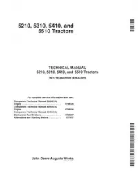 John Deere 5210, 5310, 5410, and 5510 Tractors Service Manual - TM1716 preview