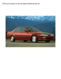 1993 Acura Integra Car Service Repair Workshop Manual preview