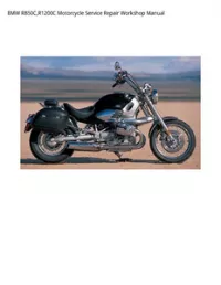 BMW R850C R1200C Motorcycle Service Repair Workshop Manual preview