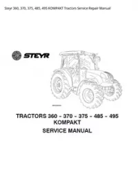 Steyr 360  370  375  485  495 KOMPAKT Tractors Service Repair Manual preview