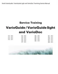 Fendt VarioGuide / VarioGuide Light and VarioDoc Tranining Service Manual preview